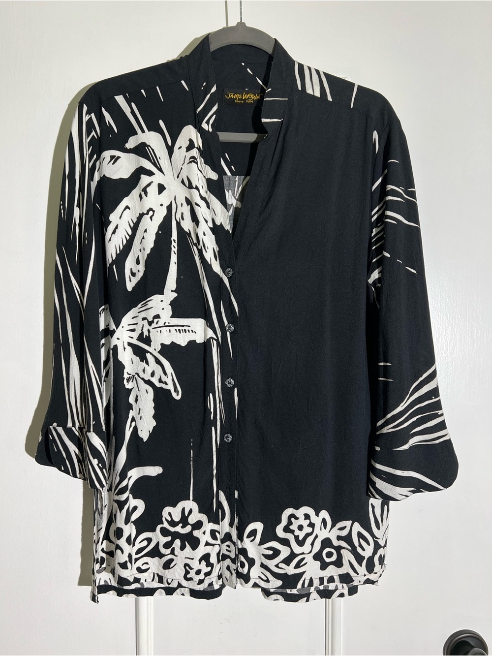 Authentic Jams World Bay Breeze Palm-Print Shirt